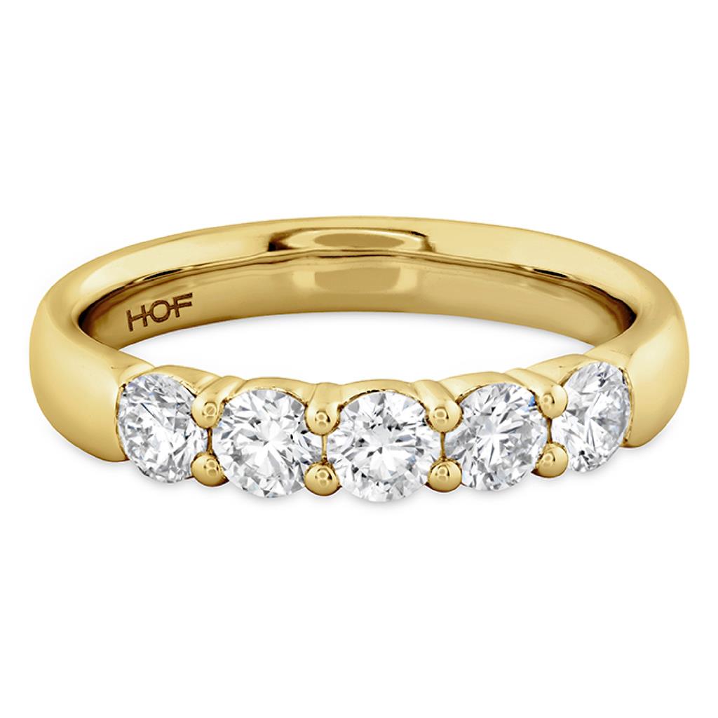 Hearts On Fire 18K Yellow Gold 5 Stone Diamond Band HBASIG500758Y-C