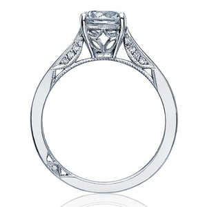 Tacori 18K White Gold Dantela Solitaire Engagement Ring 2638 RD 6 W
