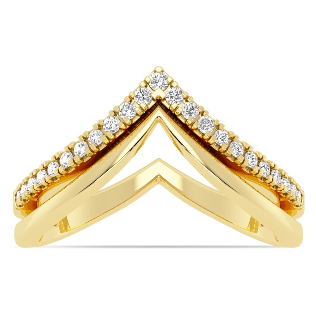14K Yellow Gold Diamond "V" Ring 78236D-4Y-1/5