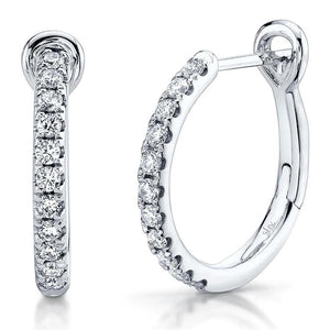 Shy 14KW Diamond Hoop Earrings SC22005536