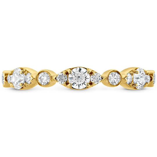 Hearts On Fire 18K Yellow Gold Bezel Regal Diamond Band UU6838Y