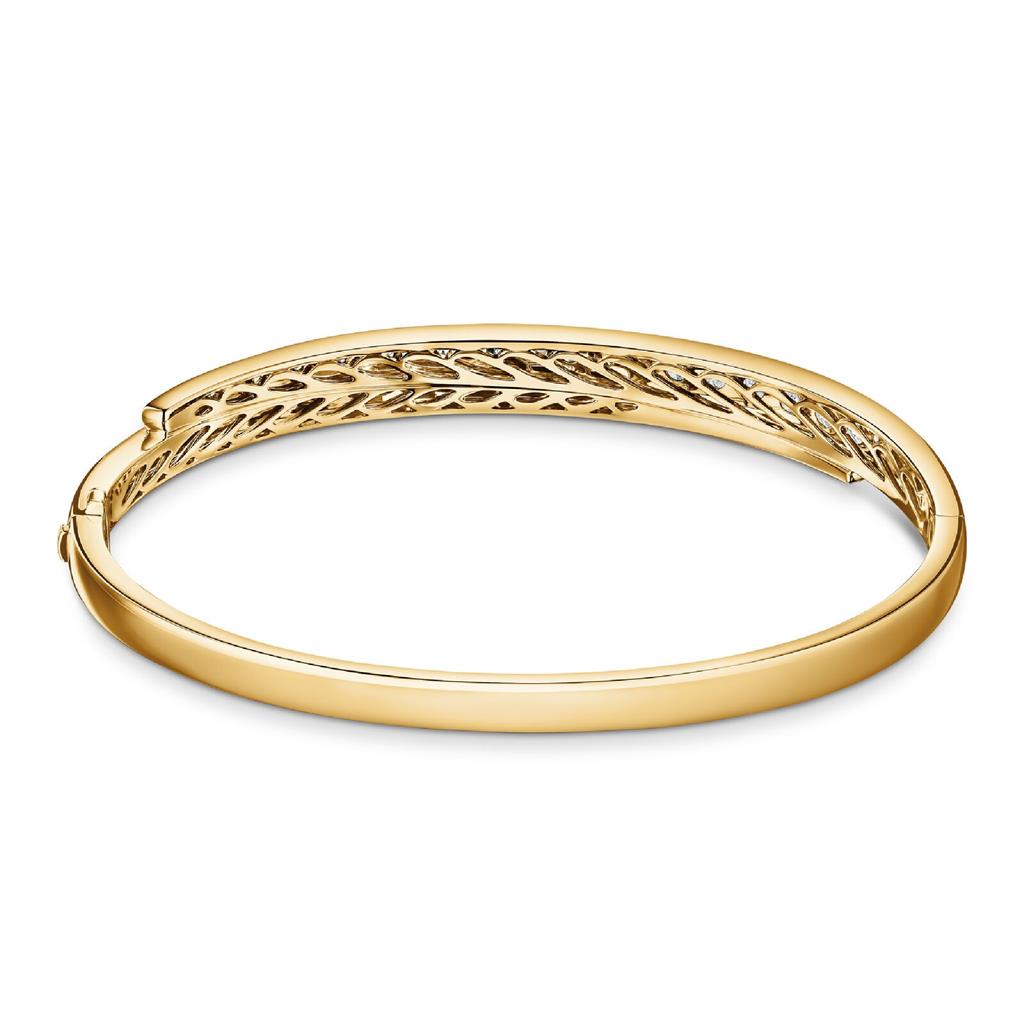 Hearts On Fire 18K Yellow Gold Vela Crossover Diamond Bangle UU26448YGHV1155648