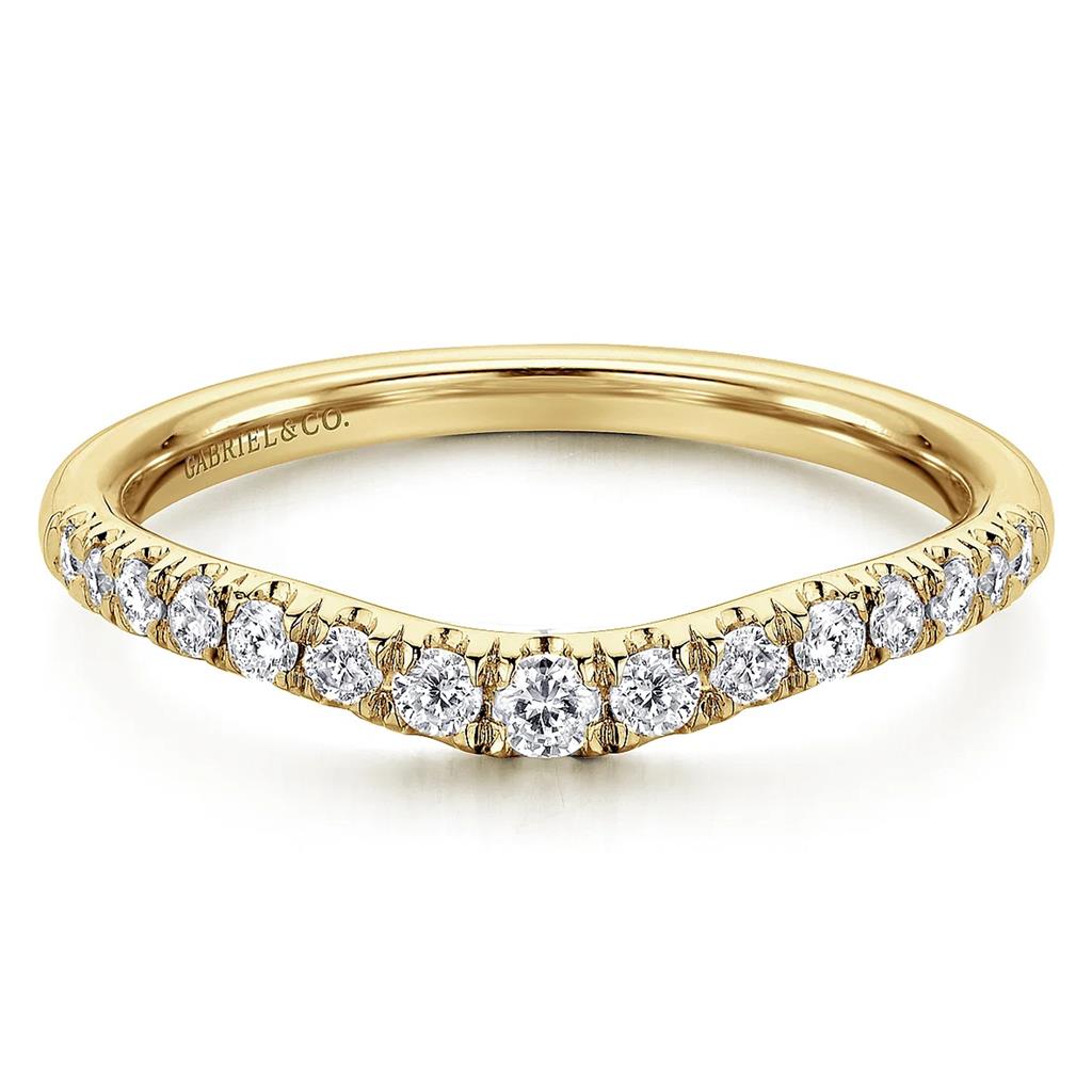 Gabriel 14K Yellow Curved Diamond Band AN11013Y44JJ