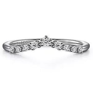 Gabriel 14K White Curved Diamond Band WB15973R4W44JJ