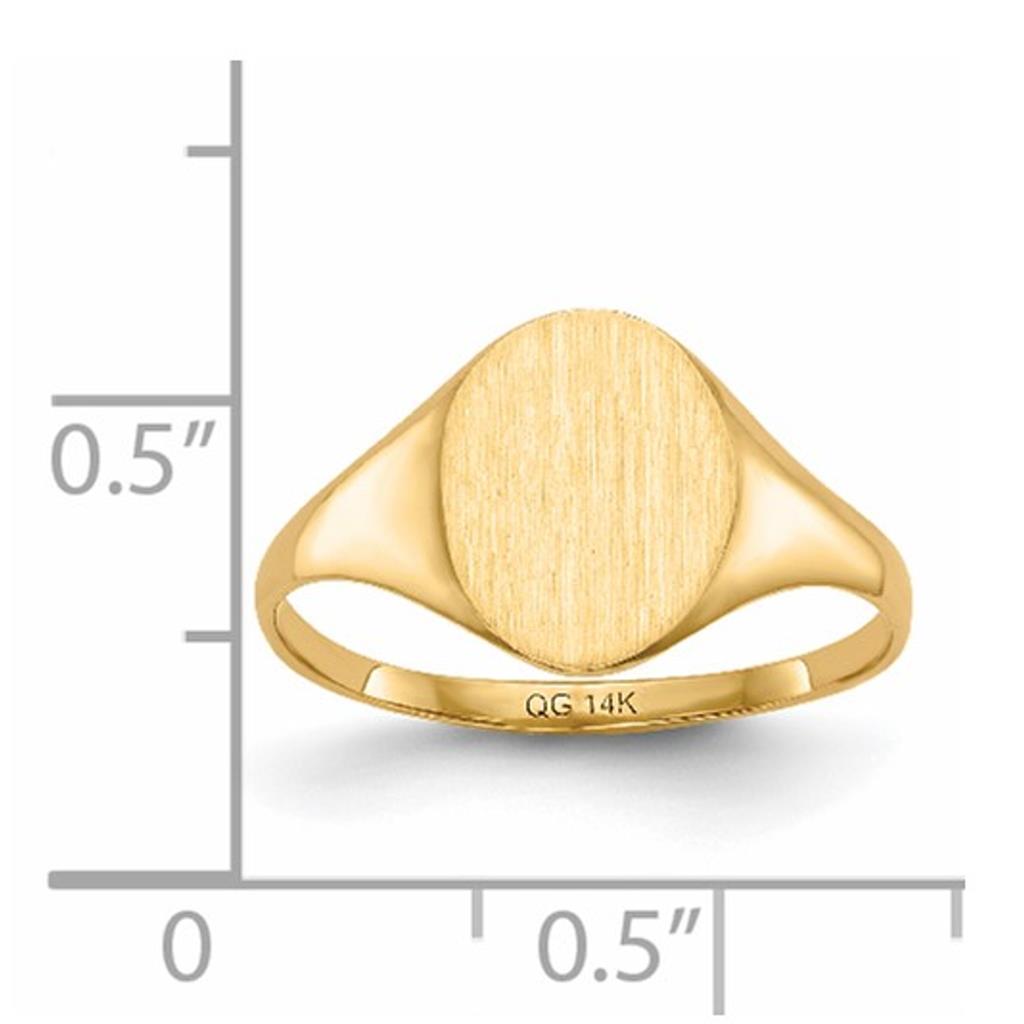 14K Yellow Oval Signet Ring RS100