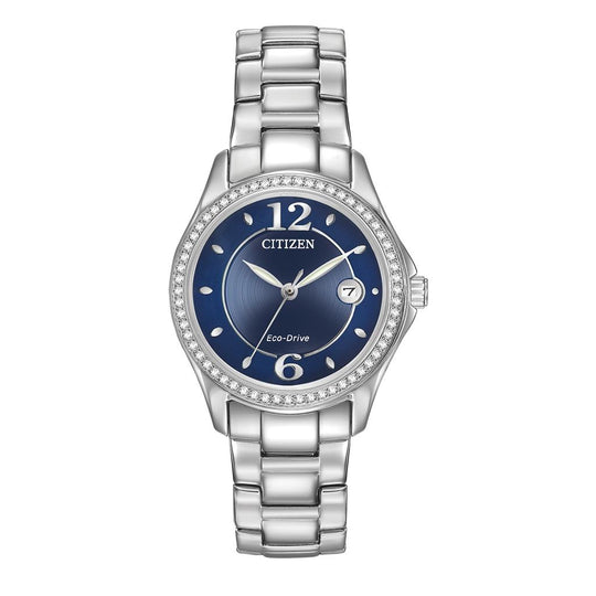 Citizen Stainless Steel Silhouette Crystal Eco Drive Watch FE1140-86L