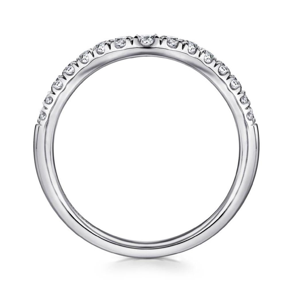 Gabriel & Co 14K White Gold Devotion Classic Curved Diamond Band AN11013W44JJ