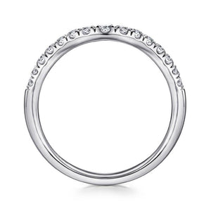Gabriel & Co 14K White Gold Devotion Classic Curved Diamond Band AN11013W44JJ