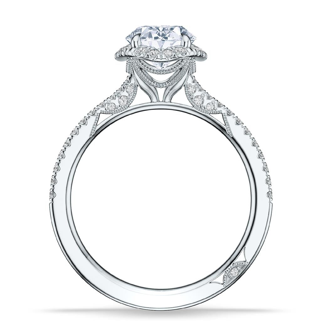 Tacori 18KW Oval Halo Diamond Ring Mounting 2684 1.5 OV 7.5x5.5W