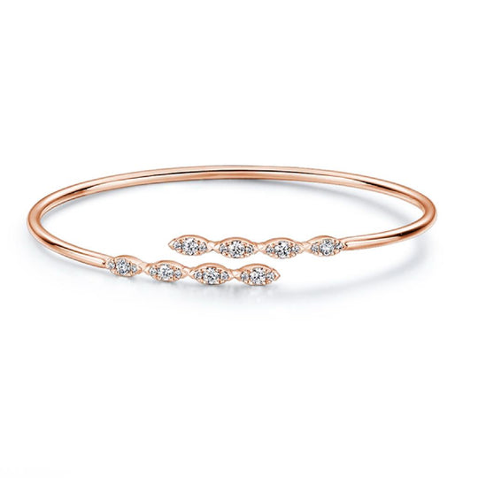 Hearts on Fire 18K Rose Gold Aerial Flexi Diamond Bangle HFBAERM00538R-M