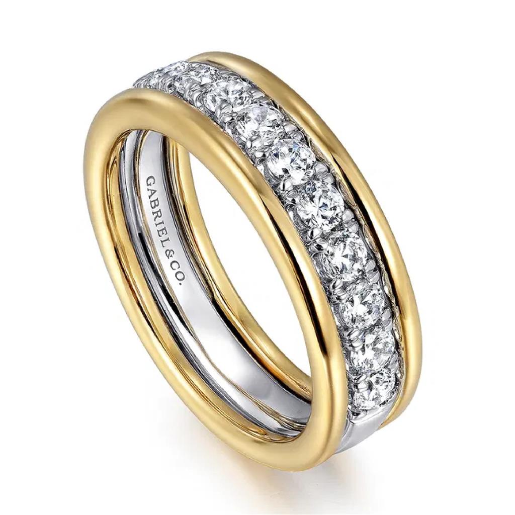 Gabriel & Co 14K Two-Tone Diamond Anniversary Band AN16344M44JJ