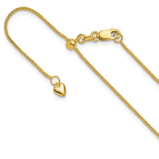 14K Yellow Gold 1mm Wheat Chain 3103-22